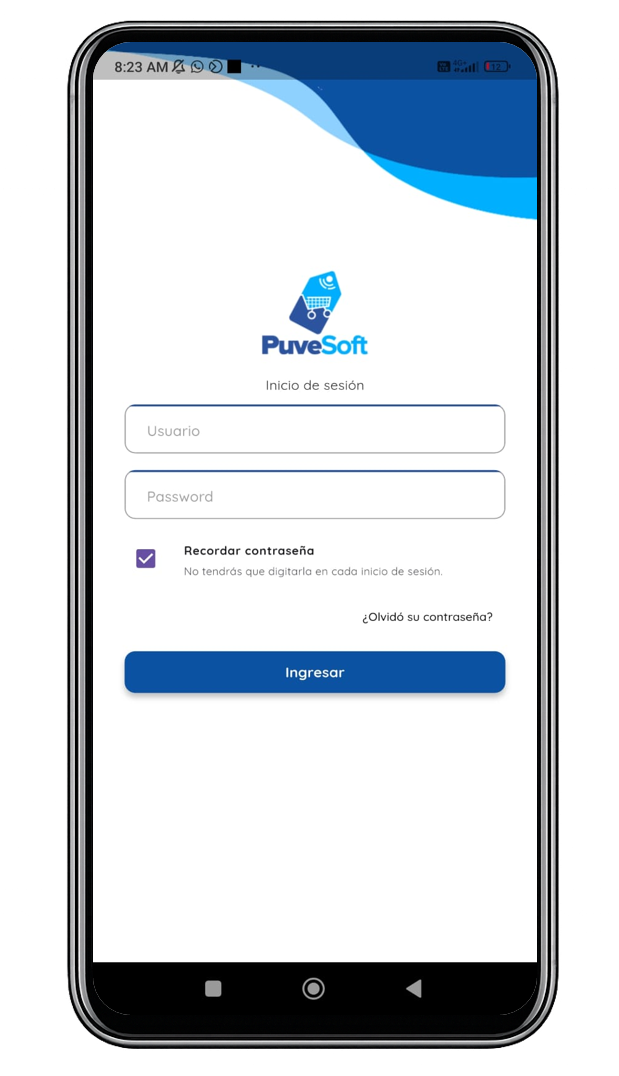 Aplicación de ventas Puvesoft